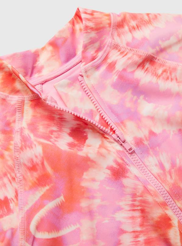 Buy Pink Tie Dye Rash Body 6 years | Swimwear | Tu